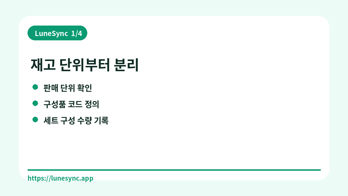 세트 상품 재고 차감 규칙을 채널별로 맞추는 법